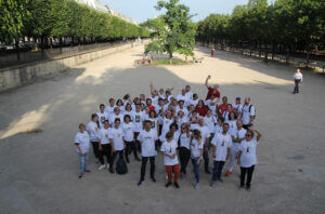 Photo de groupe Olympiade Jardin des Tuileries